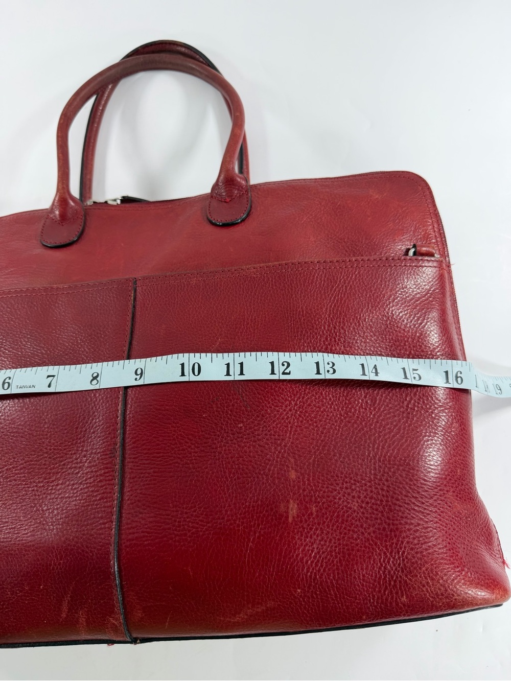 Wilsons Leather Burgundy Laptop Tote Business Briefcase Organizer Quiet Luxury - Picture 13 of 16